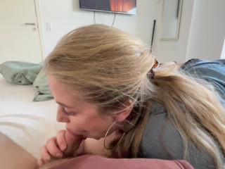 danish Stepsis sucks stepbrother while watching wednesday, perfect netflix and chill