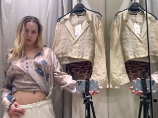 [4K] Transparent Try On Haul | See Through Tops | Get Ready With Stacy (2025)