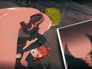 【原神 マーヴィカ】3Dエロアニメーション(背後乳揉み⇒手マン⇒手コキ⇒フェラ⇒セックス まーびか3 Genshin Impact Mavuika hentai sex.)