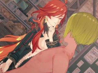 【原神 マーヴィカ】3Dエロアニメーション(背後乳揉み⇒手マン⇒手コキ⇒フェラ⇒セックス まーびか3 Genshin Impact Mavuika hentai sex.)