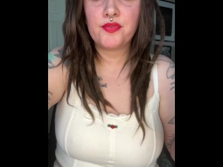 Smoking Marlboro Reds Wearing Red Lipstick - Full Vid On OF