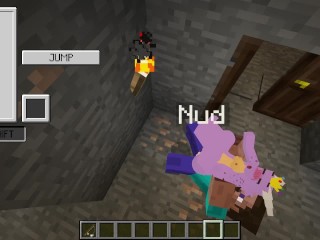 Uma Dragão Safada me Chupando, E Comendo o cu de uma abelha no Minecraft enquanto eu fodo uma kwaii