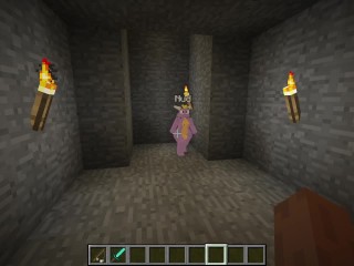 Uma Dragão Safada me Chupando, E Comendo o cu de uma abelha no Minecraft enquanto eu fodo uma kwaii