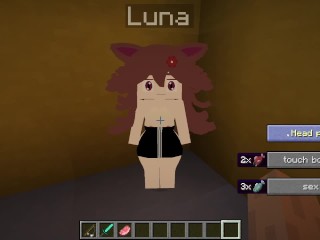 Uma Dragão Safada me Chupando, E Comendo o cu de uma abelha no Minecraft enquanto eu fodo uma kwaii