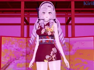 Hyakumantenbara Salome (Kimono) and I have intense sex in the bedroom. - Nijisanji VTuber Hentai