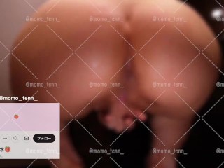 【初解禁】丸見え全裸でお風呂場ぬるぬるオナニー【モモの天然水🍑】/【첫 공개】알몸으로 욕실에서 미끈미끈 자위