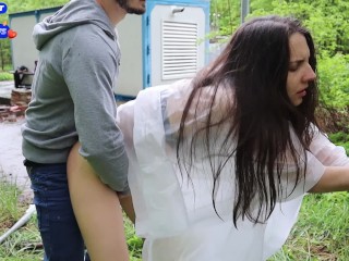 A walk in the woods ended with a sudden bdsm session for a young russian bitch.