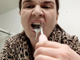 Drooling Spitting Tooth Brushing