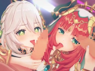 【原神 乱交セックス2】ナヒ―ダ,ニィロウが集団エッチする3Dエロアニメ動画(Nahida,Nilou group orgy sex2.)