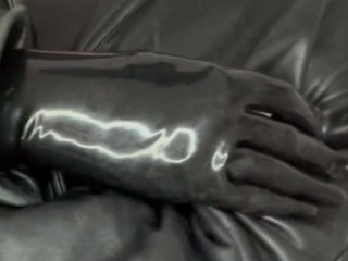 Leather & Latex ASMR Hugging, Squeezing, Ass Slapping, Sweat