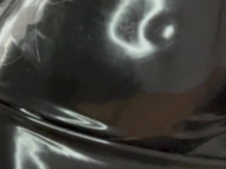 Leather & Latex ASMR Hugging, Squeezing, Ass Slapping, Sweat