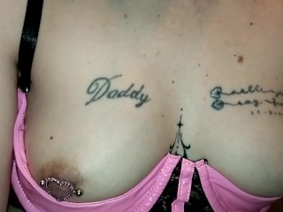 stunning peirced titts blonde close up blowjob POV