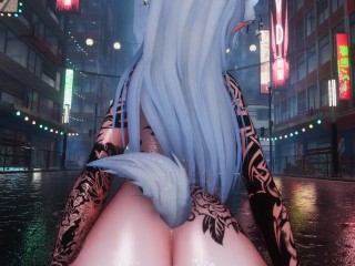 Horny catgirl rides you in the rain ♥️ - POV - Face Tracking