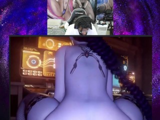 POV Widowmaker Riding, Chun-Li Fucking Ryu, Thighjob Cock Ride, Bald Pussy Black Widow Fucking