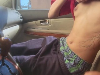 Cute Dyke Friend Sucks My Dick And Swallows In The Car