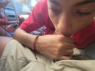 Cute Dyke Friend Sucks My Dick And Swallows In The Car