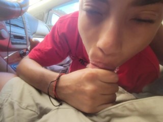 Cute Dyke Friend Sucks My Dick And Swallows In The Car