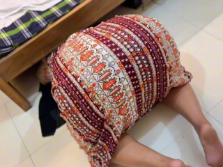 Egypt Beautiful Big Ass Curvy Muslim Hot Stepmom Stuck under Bed Then She want Anal fuck from me!