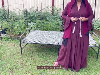 Thick and Shy Hijab Wife having an Erotic Massage and Sensual Softcore Sex in Outdoor