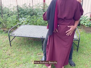 Thick and Shy Hijab Wife having an Erotic Massage and Sensual Softcore Sex in Outdoor