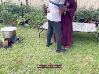 Thick and Shy Hijab Wife having an Erotic Massage and Sensual Softcore Sex in Outdoor
