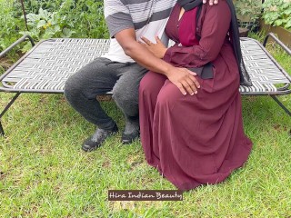 Thick and Shy Hijab Wife having an Erotic Massage and Sensual Softcore Sex in Outdoor