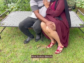 Thick and Shy Hijab Wife having an Erotic Massage and Sensual Softcore Sex in Outdoor