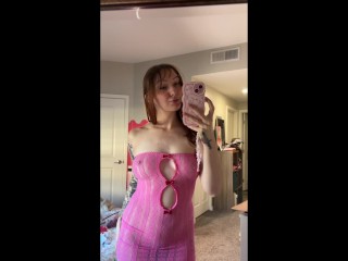 Sheer Slutty Lingerie Try On