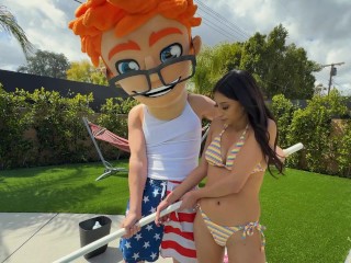 Sona Bella's Deep Dive: PornDude's Poolside Service Turns Steamy