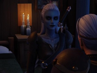 Tavern sex: drow and human