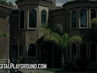 DIGITALPLAYGROUND - Vicki Chase Shows Off Her Deepthroating Skills Before She Gets A Messy Facial