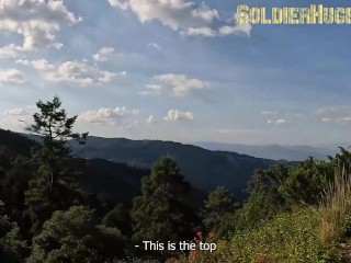 We get lost in the woods, but my friend asks me to piss in her mouth and fuck her without a condom