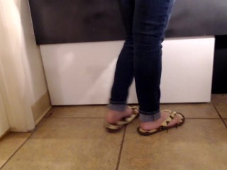 Leopard Flip Flops Back View Shoeplay