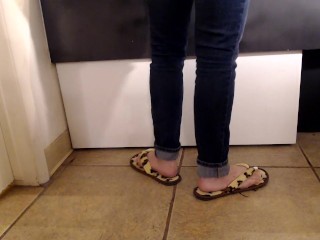 Leopard Flip Flops Back View Shoeplay