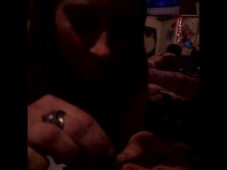 Rolling blunt topless  getting ready for ROXY Fox debut