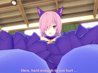 Mashu from Fate Works Out With a Footjob! Hentai POV