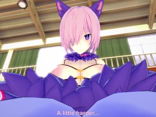 Mashu from Fate Works Out With a Footjob! Hentai POV