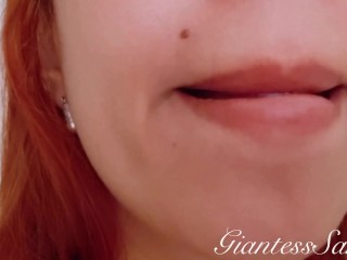 Giantess Samira Drool, saliva, uvula, spit , tongue, mouth