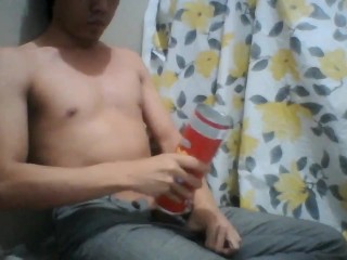 Nilabasan agad sobrang libog with improvised flesh fussy