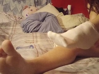 Frilly Sock Pussy play