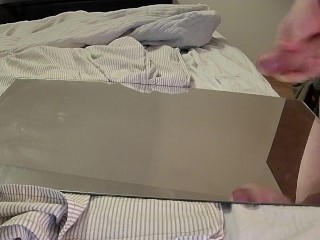 Big load of cum on the mirror 😈💦