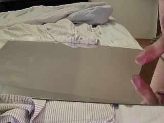 Big load of cum on the mirror 😈💦