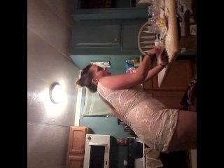 Smoking cooking rolling blow job tease with dildo