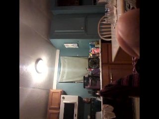 Smoking cooking rolling blow job tease with dildo