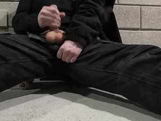 Skater Boy Cums All Over Himself At The Skatepark