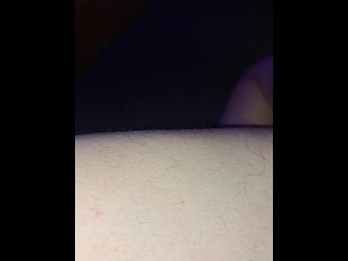 Part 2 of me riding his dick while redbone licks my pussy and his balls