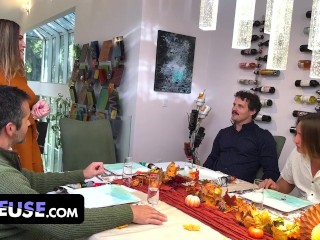 Freeuse Wanksgiving: Three Cocks, One Milf