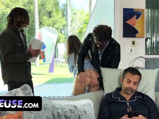 Freeuse Wanksgiving: Three Cocks, One Milf