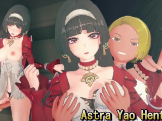 【ゼンレスゾーンゼロ アストラ・ヤオ】3Dエロアニメーション(背後乳揉み⇒手マン⇒手コキ⇒フェラ⇒セックス あすとらやお3 ZZZ Astra Yao hentai sex.耀嘉音色情动画)