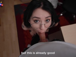 Interview for Secretary and hard sex on the table!